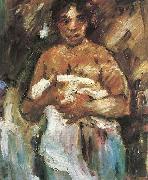 Lovis Corinth, Madchen, sich entkleidend